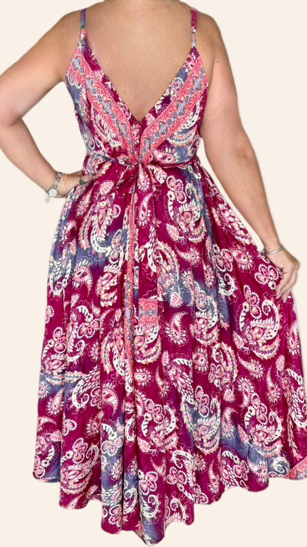 The Silk Maxi Dress Belted