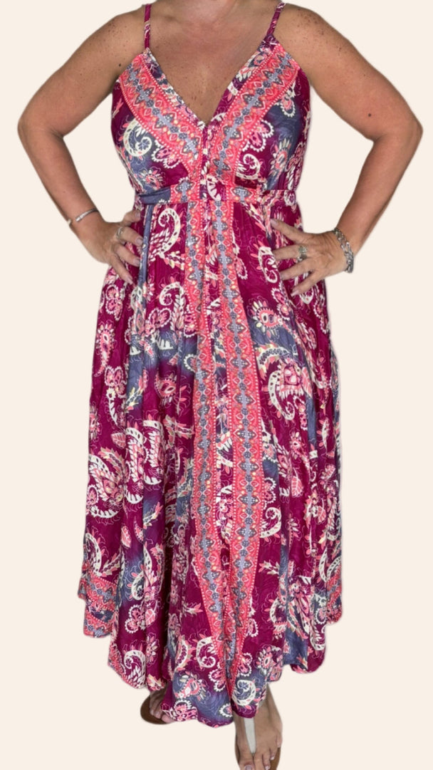 The Silk Maxi Dress Belted