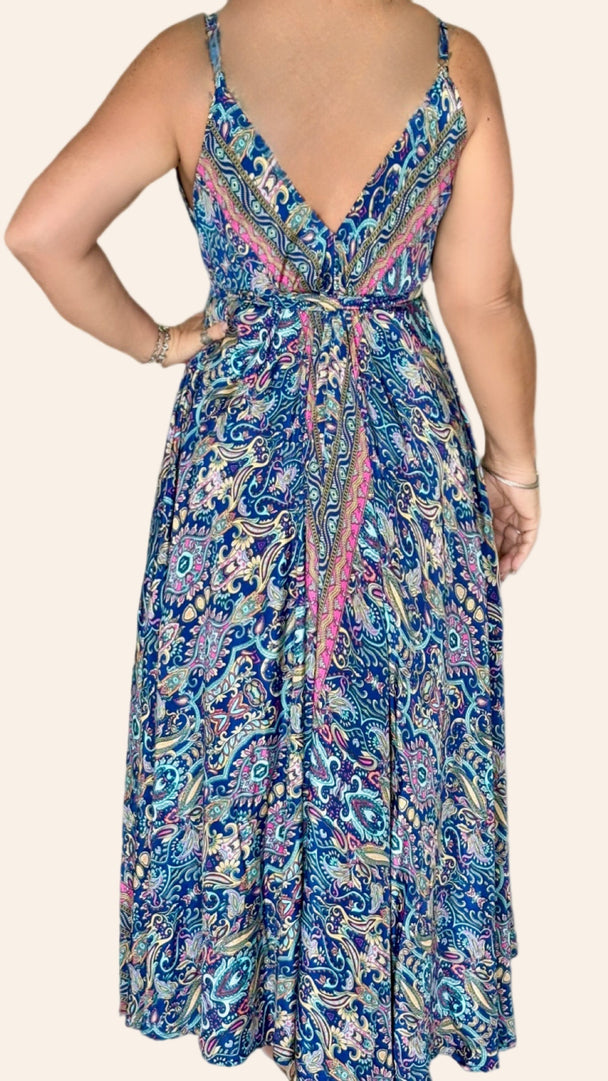 The Silk Maxi Dress Belted