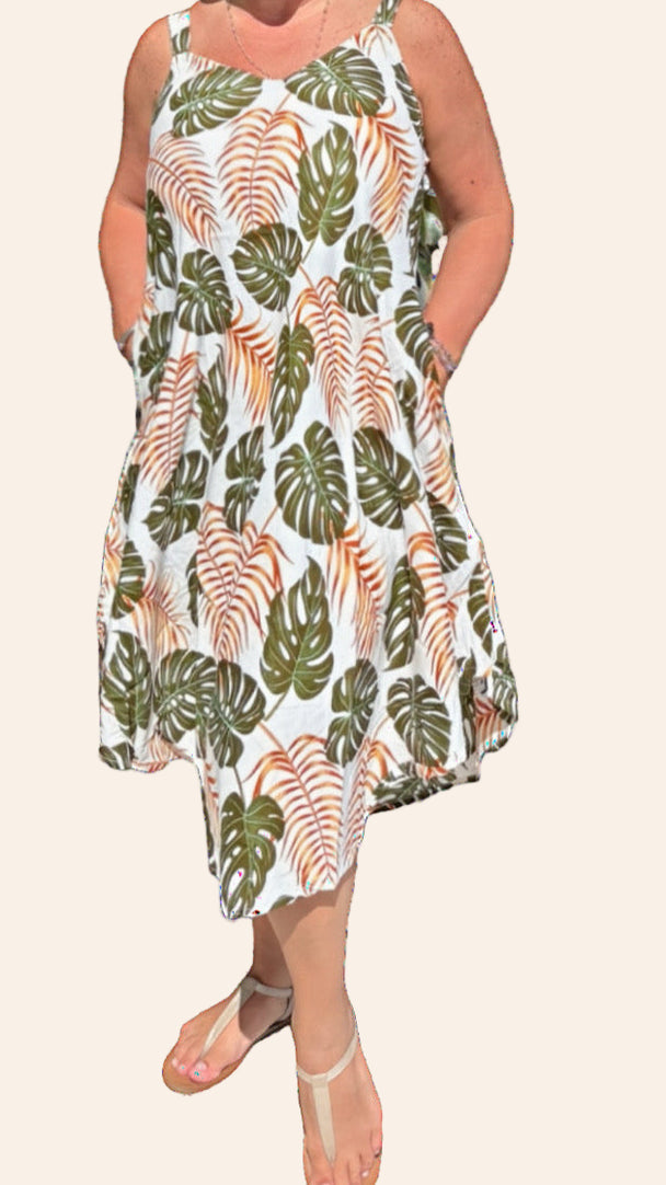 Palm Paradise Day Dress