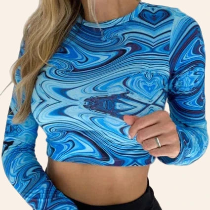 The Marble Crop Top