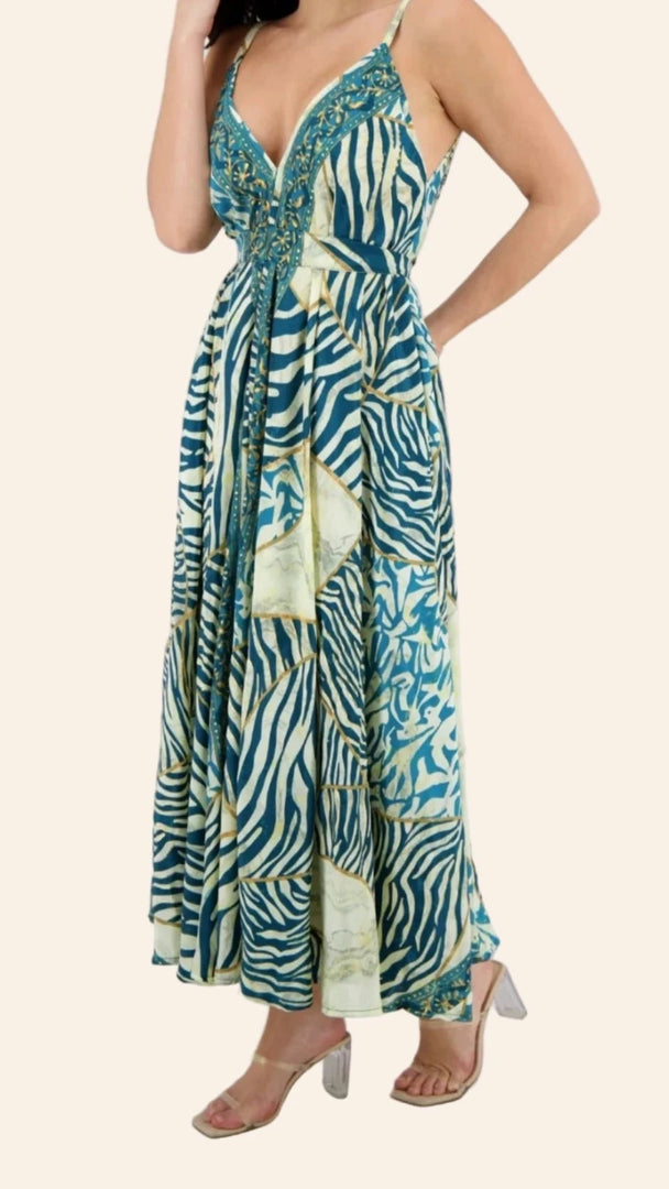The Safari-Luxe Maxi Dress