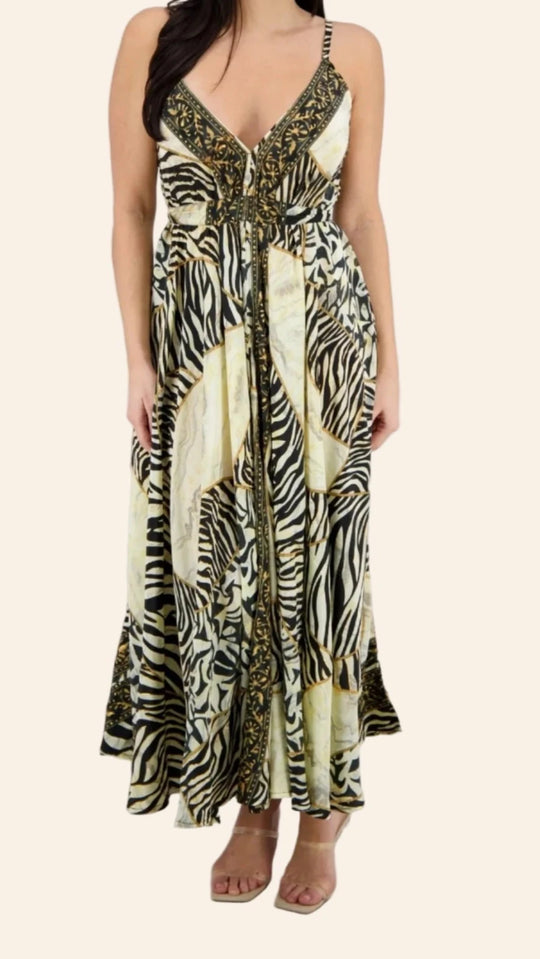 The Safari-Luxe Maxi Dress